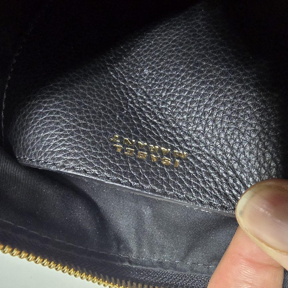 Isabel Marant Black Leather Studded Saddle Shoulder Bag - Picture 5 of 14